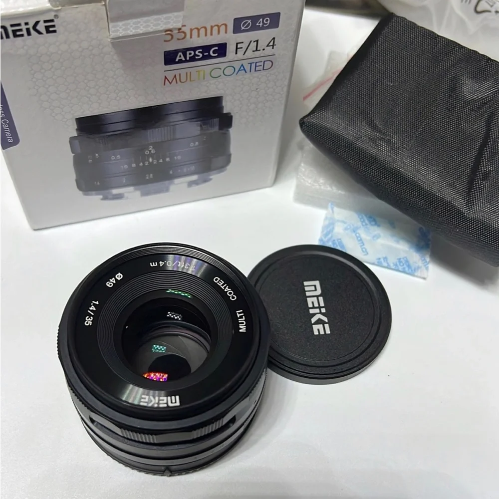 Meike 35mm F1.4 APS-C Prime Manual Focus Lens Compatible with Canon EF-Mount